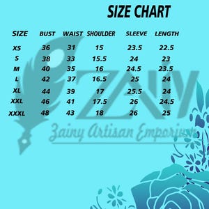 May include: A size chart for Western leather clothing, with measurements in inches. The chart includes sizes XS to XXXL, listing bust, waist, shoulder, sleeve, and length measurements. The text "Western Leather Women's Size Chart" is at the top.