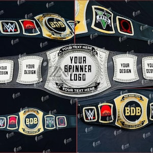Personalized Heavyweight Spinner Championship Belt Premium Adult-Size Title with Brass/Zinc Plates Custom Design for Sports Fans &Collectors