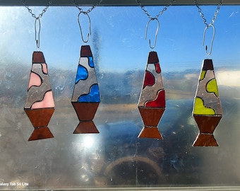 Stained Glass Lava Lamp Suncatcher: Colorful Window Art