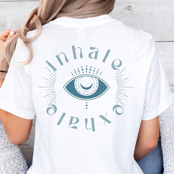 Inhale-Exhale Yoga Shirt, Meditationsshirt, Yoga Kleidung, Yoga Geschenke, Yoga T-Shirt