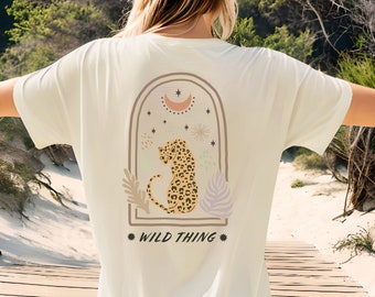 Retro shirt wild ding, spirituele meditatie shirt, Leo Design shirt, yoga shirt, meditatie shirt, yoga kleding, yoga geschenken, Leo look