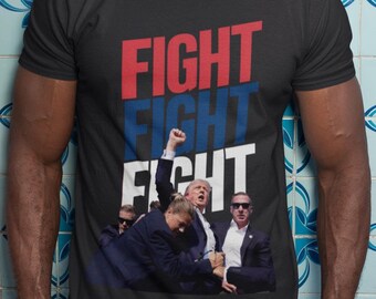 Chemise de combat Donald Trump drapeau américain patriotique soutien politique cadeau républicain chemise élection 2024