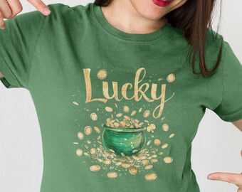 Lucky Pot of Gold T-Shirt, St. Patrick's Day Irish Tee