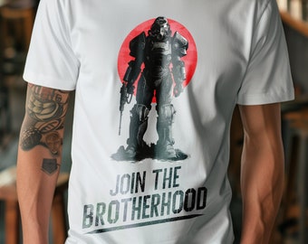 T-shirt Fallout Brotherhood of Steel, t-shirt Gamer Power Armor