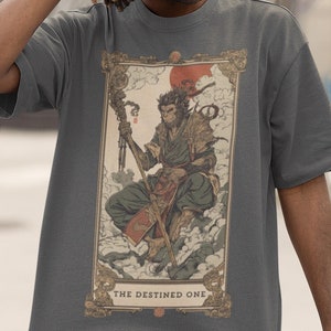 Black Myth Wukong Shirt The Destined One Journey To The West Tee Sun Wukong Chinese Mythology Shirt Gamer Gift Black Myth Art