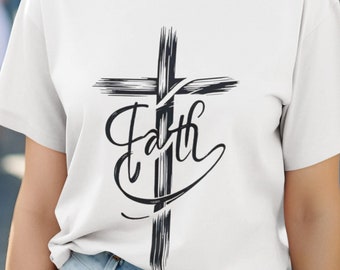 T-shirt Faith Cross Christian - Vêtements religieux