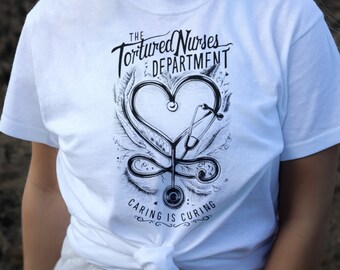 T-shirt du département des infirmières torturées, t-shirt drôle d'infirmière meme