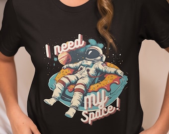 T-shirt J'ai besoin de mon espace, t-shirt graphique astronaute vintage, chemise voyage cosmique, haut corps céleste, vêtements galaxie surdimensionnés, cadeaux astronaute