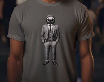 Suit Sloth Tee - Chemise pimpante à motif animalier pour homme