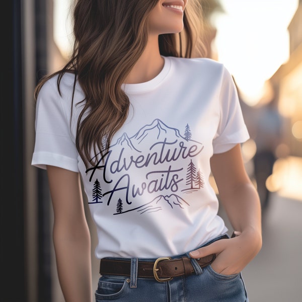 Wildlife Adventure Awaits Shirt Explore Nature Hiking Camping Outdoor Enthusiast Gift for Trail Lovers Wildlife Conservation Supporter Tee