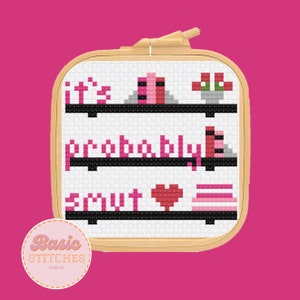 Probably Smut Stitch Pattern - Learn To Cross Stitch - Beginner Cross Stitch
