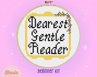 Bridgerton Inspired Cross Stitch Kit - Learn to Cross Stitch - Great for Beginners