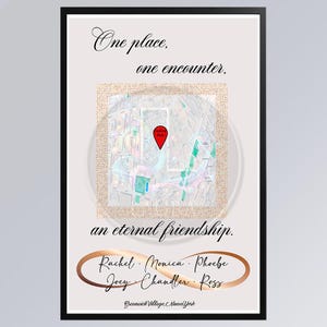Galentines Day Gift - Custom Friendship Map Art - Personalized Digital Download - Best Friend Gift - Printable Wall Decor- Galentine gift
