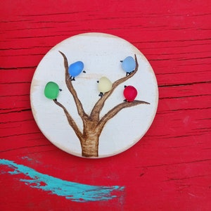 Sea Glass birds | Bird Magnet | Bird lover Gift | Handmade Magnet | Handmade Sea Glass Gift | Sea Glass Decor | Sea Glass Lover Gift