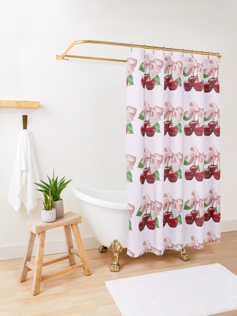 Colorful Candy Pattern Print Bathroom Shower Curtain