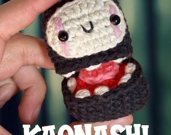 No-Face Crochet Pattern PDF, Kaonashi Amigurumi, Inspired by the movie "Spirited Away", in English and Spanish, PDF format.