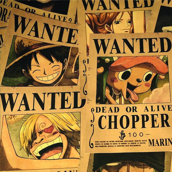 SuperPack of 70 One Piece WANTED posters 300dpi, JPG and PDF format / Highest quality instant digital download