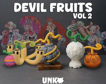 Magical Fruits Amigurumi Pattern Pack 5 pieces - DIGITAL