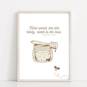 Affirmation Wanddekor, Be Kind Sign, Kinderzimmer Dekor, Christian Kinderzimmer druckbar, christliche Dekoration