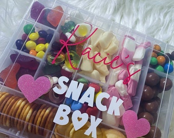 Personalisierte Snackbox || Reisebox|| Flug & Urlaubsboxen|| Flugzeug Snacks|| Snackbox mit Fächern || Weihnachtsgeschenk|| Unwählerischer Esser