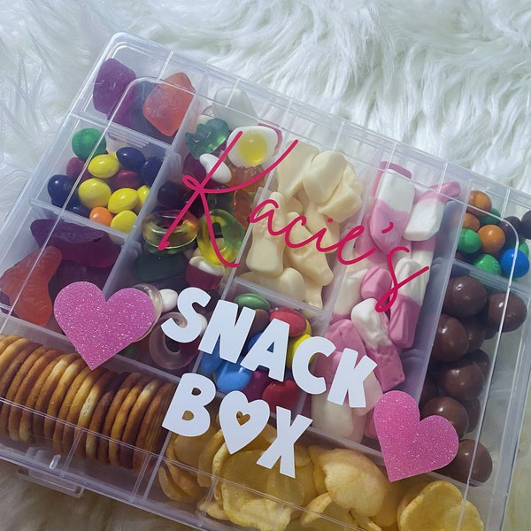 Personalised Snack Box|| Travel Box|| Flight & Holiday Boxes|| Plane Snacks|| Snack Box With Compartments|| Holiday Gift|| Kids and Adults