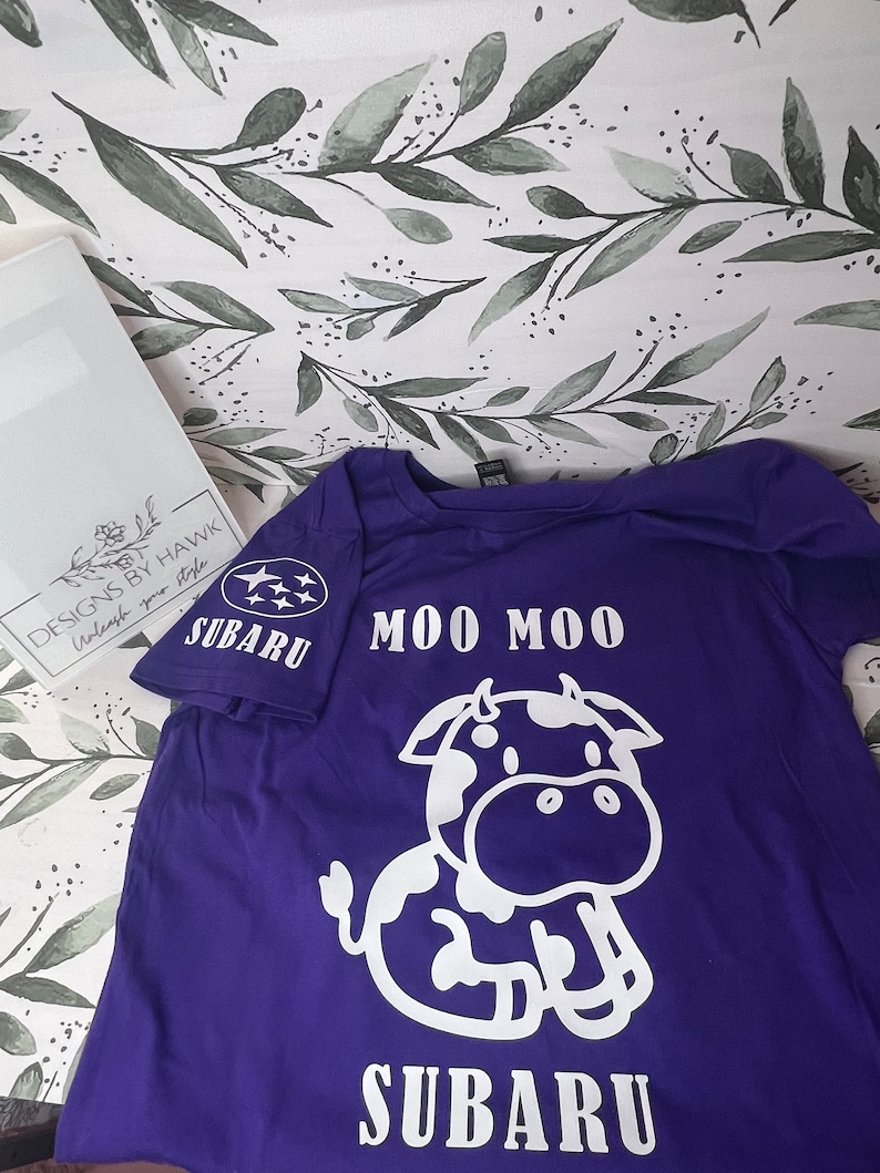 Adorable Moo Moo Subaru Gift Set T-shirt, Keychain, and Sticker Bundle ...