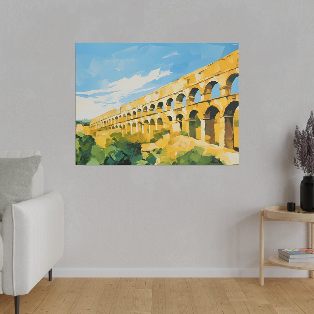 Abstract Art Roman Aqueducts Wall Art Living Room Wall Art Pring on