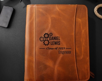 Unique Graduation Gifts, Personalized Leather Portfolio, Portfolio for Graduates, Custom Gift for Graduation, PhD Graduation Gifts for Him