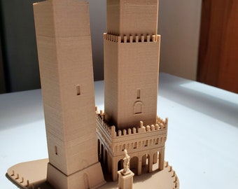 Bologna Towers, Miniature Italian Landmarks, Architectural Model Replica, Detailed Tower Sculpture