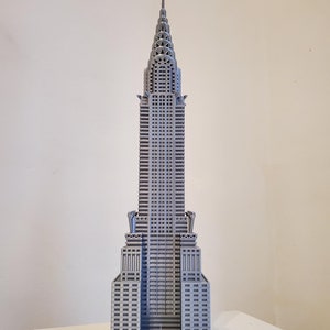 Maqueta del Edificio Chrysler de Nueva York, réplica del icónico rascacielos de la ciudad de Nueva York, ideal para coleccionistas y como regalo. Diorama de Nueva York.