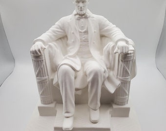 Abraham Lincoln President Memorial Statue, Large Replica Lincoln Memorial, Historical Sculpture, American President Decor, Abe Lincoln