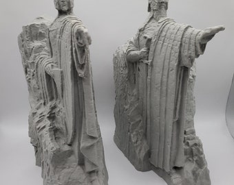 Argonath-Buchstützen-Set, Herr der Ringe-Sammelfiguren, LOTR-Buchstützen, Figuren des Argonath-Tors, Epische LOTR-Dekoration für Fans und Gamer