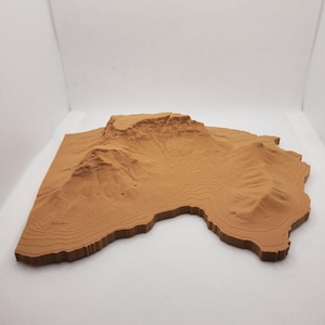 Kapstadt Topographiemodell | Tafelberg Reliefkarte | Südafrikanisches Terrain Diorama | Misty Cliffs & Macleeres Leuchtfeuer | Geographie Kunst