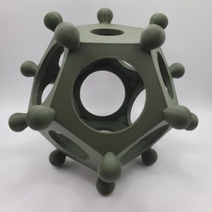 Roman Dodecahedron Replica Ancient Mystery Object, 3D Printed Historical Artifact, Geometric Curiosity Home Decor Conversation Piece