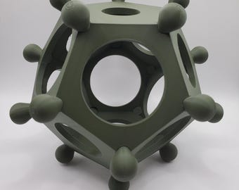 Roman Dodecahedron Replica Ancient Mystery Object, 3D Printed Historical Artifact, Geometric Curiosity Home Decor Conversation Piece