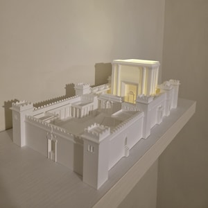 Inserzione personalizzata - Versione da 42 cm della replica del Secondo Tempio / Tempio di Salomone / Tempio di Erode / Tempio di Gerusalemme