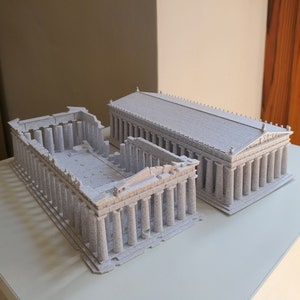 Parthenon Model, Greek Temple Replica, Ancient Architecture Model, Detailed Historical Monument