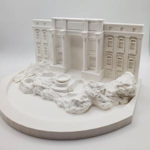 Trevi Fountain Rome 3D Printed Model, Italian Architecture Replica, Baroque Landmark Decor, Rome Souvenir Art Gift for Travel Lovers