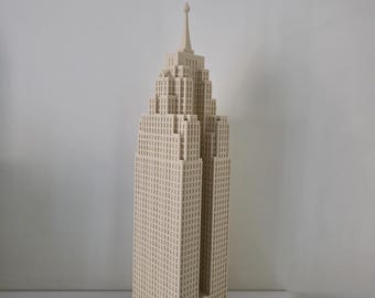 Penobscot Building Model Detroit, Historic Art Deco Skyscraper Replica, 719 Griswold Street Architecture Decor, City Landmark Sculpture