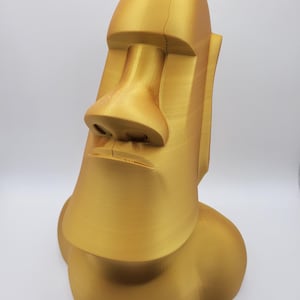 Moai Statue Easter Island Head Sculpture – Polynesian Decor Replica for Home or Office in Gold and Other Colors, Statue Decor