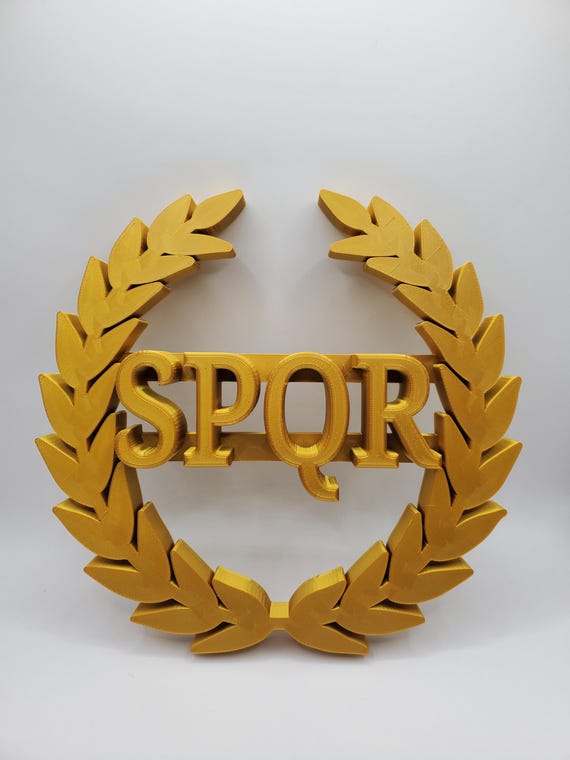 Spqr Rome Patch Roman Empire Symbol Spqr