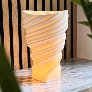 Modern TYPHOON Desk Lamp with USB Power | Unique Swirl Design LED Lamp for Home or Office