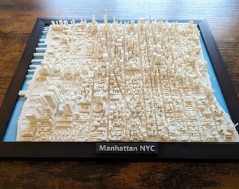 Modello 3D di Manhattan - Replica del paesaggio di New York City / Perfetto souvenir di New York e arredamento dettagliato della città / Modello in scala di New York / Empire State