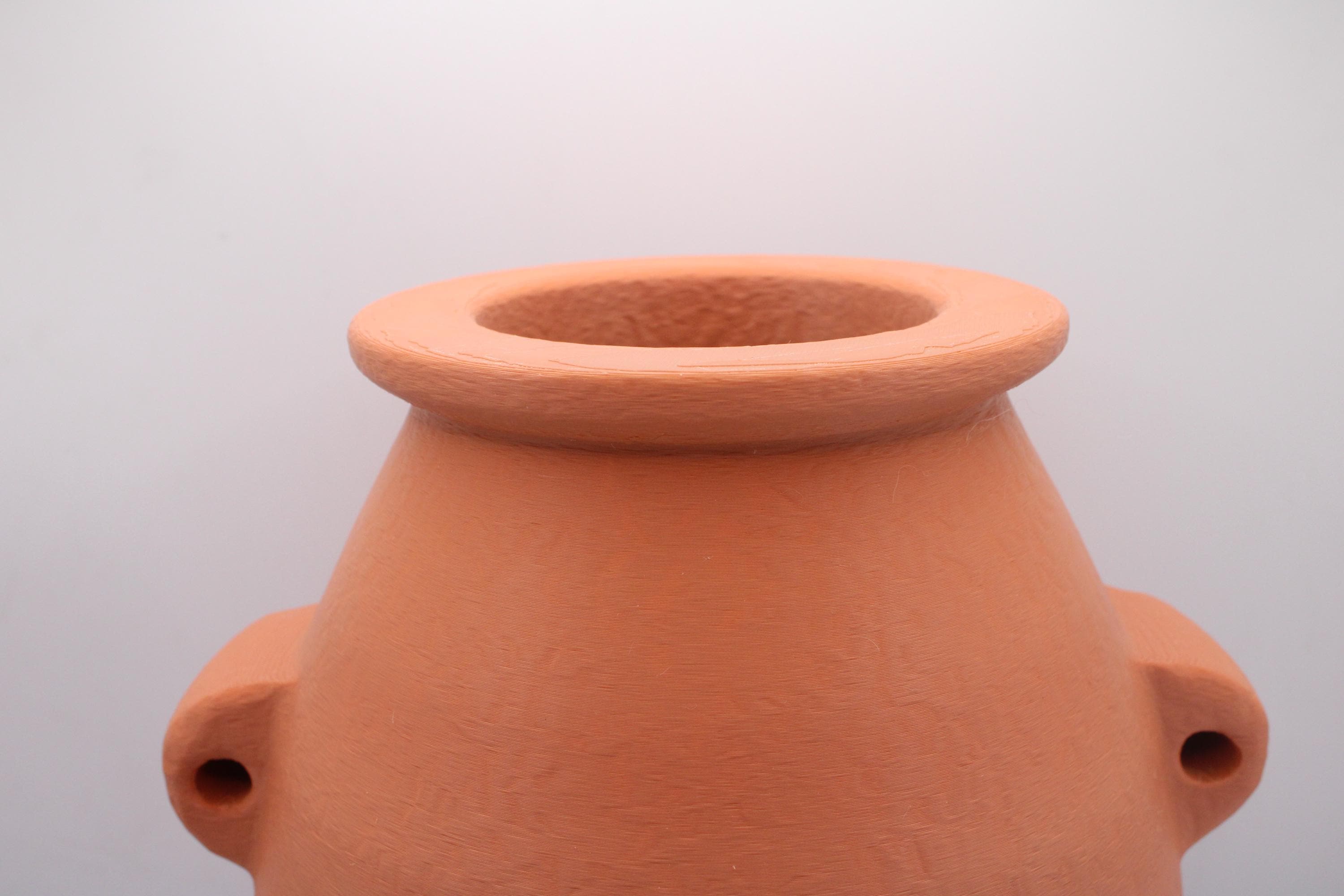 エジプト先王朝時代の花瓶、古代エジプトの陶器、テラコッタ風3D