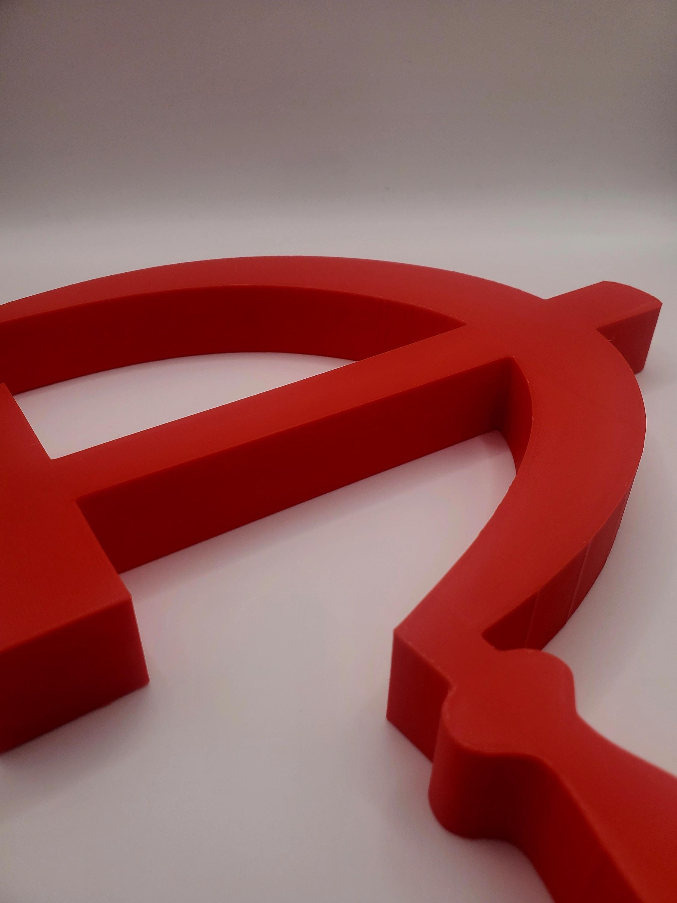 Hammer and Sickle Symbol Sculpture, Communist Party Icon Decor, USSR ...