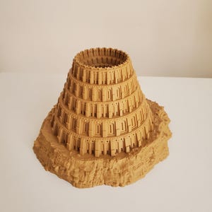 Tower of Babel, Historic Biblical Structure Replica, Detailed Architectural Miniature, Ancient World Collectible, Babel Tower Model