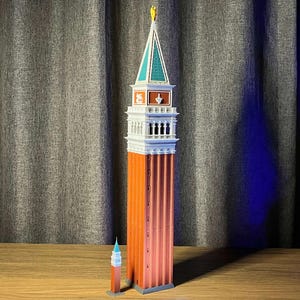 Dzwonnica San Marco w Wenecji Model – replika dzwonnicy św. Marka – włoska architektura Dekoracja – diorama w Wenecji Zabytek Wenecji Pomysł na prezent