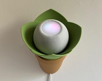 Plant Pod Wall Mount for Apple HomePod Mini - Unique Flower Pot Style Speaker Holder | Decorative Wall Mount for Smart Home Audio Setup