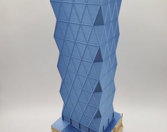 Hearst Tower, Norman Foster Skyscraper Replica, NYC Architecture Gift, Modern Landmark Home or Office Decor, New York Skyscraper, NYC Gift