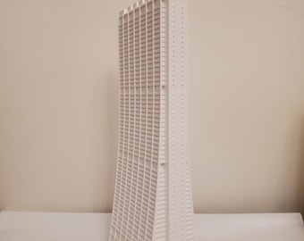 Chase Tower Model, Chicago Skyscraper Replica, Historic Architecture Sculpture, Chicago N scale model, Custom Colored City Landmark